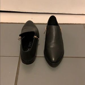 Some society zipper flats - black